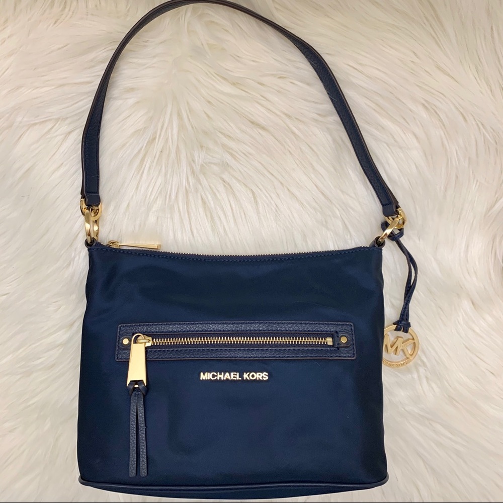 Michael Kors Rhea Convertible Shoulder Bag Navy